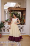 KA 1234 Cotton With Sequence Work Gown Wholesale Market In Surat With Price